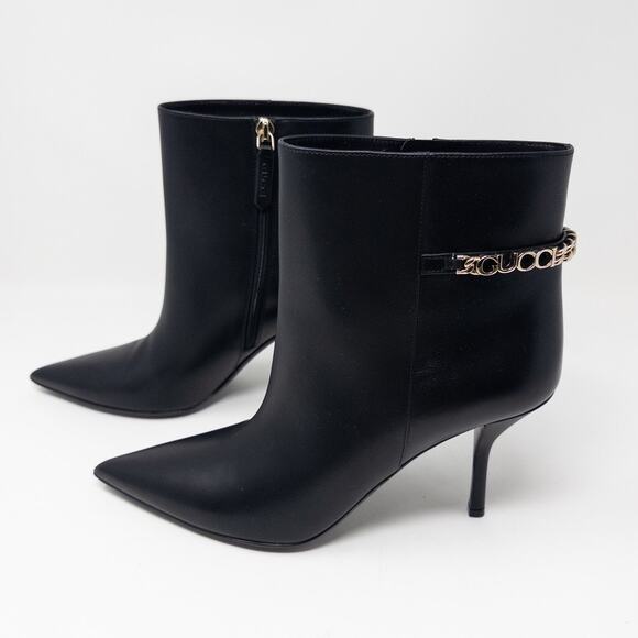 Authentic Gucci Lebonne Signoria Boots Black Calfskin Gold EU 39 US 9 - Picture 6 of 9